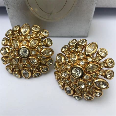 vintage christian dior earrings clip